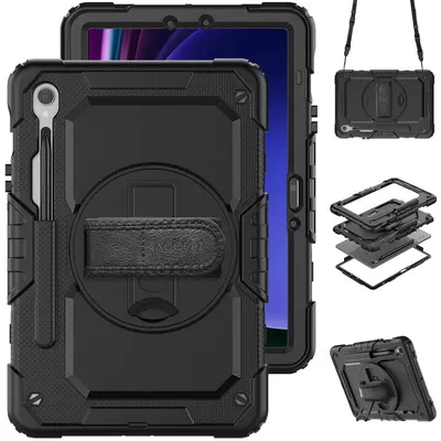 Immagine prodotto di Samsung Galaxy Tab S9, Samsung Galaxy Tab S10 FE, Samsung Galaxy Tab S9 FE Hülle: Tracolla Accezz Rugged Backcover