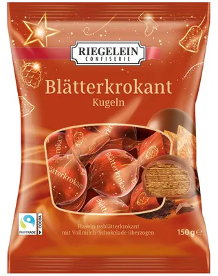 Produktbild von Riegelein Blätterkrokant Kugeln 150g