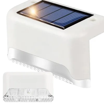 Produktbild von Solarleuchte Treppenleuchte LED Stufenleuchte für Treppen Geländer Balkon Terrasse Garten Kaltweiß Weiß