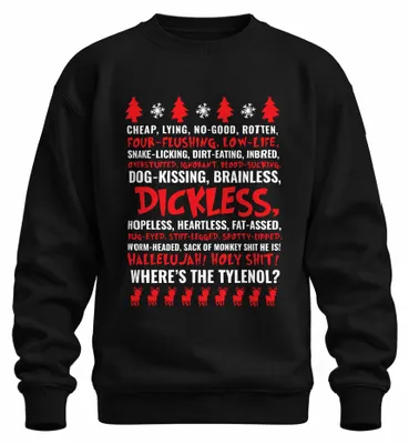 Zdjęcie produktu dla WHERES THE TYLENOL Christmas Ugly Sweater Beautiful Christmas Griswold Uni Bluza Pullover, Czarny, XL