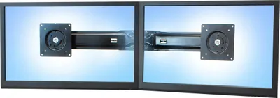 Produktbild von Ergotron Befestigungskit (Griff, Halterung für zwei Monitore) - für 2 LCD-Displays - Schwarz - Bildschirmgröße: 43.2-61 cm (17"-24")