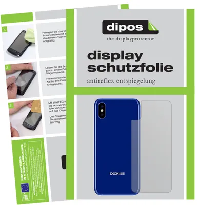Produktbild von 1x Schutzfolie für Doogee X50L Rückseite matt Displayschutzfolie Folie Display Schutz dipos