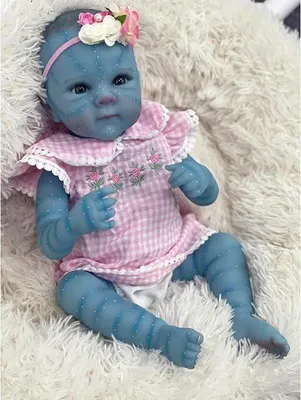 Immagine prodotto di Bambola in silicone grande 48 cm, bambina reborn, Wach, Avatar, neonata, bambina dall'aspetto realistico, pelle 3D, vene visibili, Bebe Reborn
