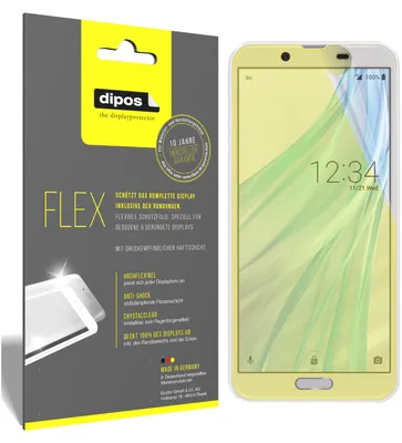 Produktbild von 3x Sharp Aquos Sense2 Schutzfolie Folie, 100% Displayabdeckung, dipos Flex