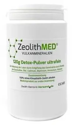 Produktbild von ZEOLITHMED: Mineralpulver aus vulkanischem Ursprung, zur Entgiftung, ultrafein, 120 g