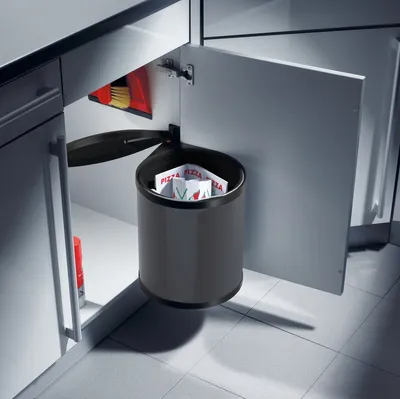 Image de Hailo Poubelle de cuisine encastrable à partir de 40 cm Armoire, salle de bain, poubelle cosmétique, 1×15 L