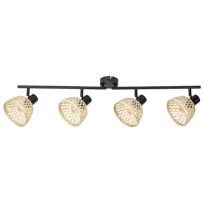 Zdjęcie produktu dla Lampa sufitowa RATTAN E14 4XMAX15W CZARNA