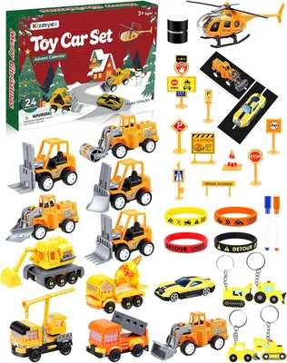 Imagen del producto de Calendario de adviento para niños 2026: Juguetes de construcción de vehículos, a partir de 3 años