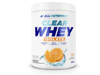 Produktbild von ALLNUTRITION Clear Whey Isolate 500g Orange Protein Eiweiß Muskelmasse