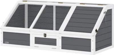 Produktbild von Schildkrötenbox, Outdoor Schildkrötengehege, bodenloses Design, leicht zu öffnen, Schildkrötenhaus, Hellgrau