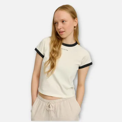 Produktbild von MAZINE Contrast Bindings T-Shirt, Farbe offwhite, Größe XS