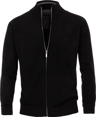 Produktbild von CasaModa Strickjacke schwarz Stehkragen Übergröße