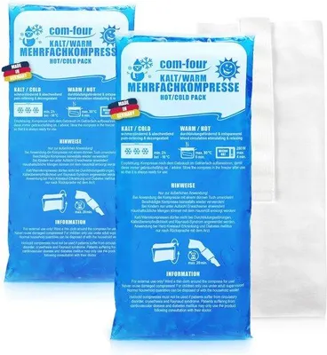 Productafbeelding van Grote, herbruikbare kompressen voor zowel warme als koude toepassingen, met een fleecehoes en een coldpack