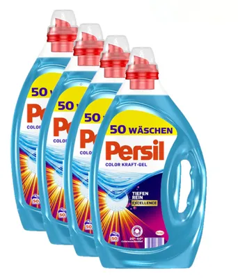 Produktbild von Persil Color Gel 4er Pack Colorwaschmittel Flüssigwaschmittel 4x50 Waschladungen
