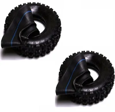 Produktbild von Kinderquadreifen Quadreifen 2er Set Reifen 4.10-4 Stollenprofil 80/60-4 schwarz