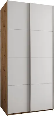 Produktbild von MEBLE KRYSPOL LUX 1 Kleiderschrank - 245,5x100x64cm - Artisan, Weiß, Silber