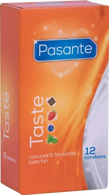 Produktbild von Pasante Taste 12, Männliches Kondom, weich, Transparent, Latex, 53 mm, 190 mm