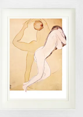 Produktbild von Auguste Rodin Gerahmtes Bild Mit Edlem Passepartout | Wand-Bilder | Im Bilderrahmen - Weibliches Paar, 1840-1917 (40 x 30 cm)