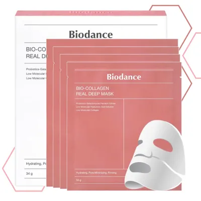 Produktbild von Gesichtsmaske Biodance Bio Collagen Real Deep Maske Hautpflege Anti-Aging, 4er-Pack