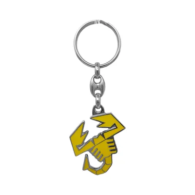 Image de Porte-clés Abarth Scorpione Jaune Officiel en métal