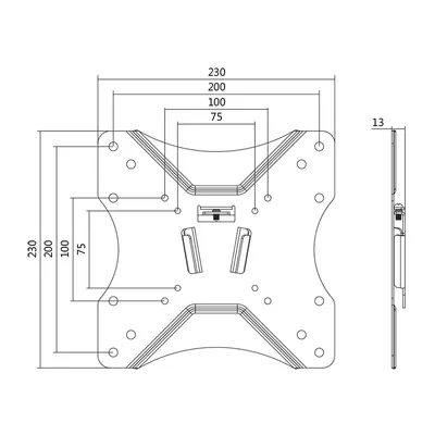 Produktbild von Logilink TV-Wandhalterung Festmontage, 23-42", max. 25 kg