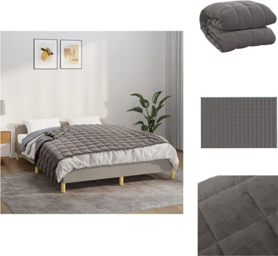 Zdjęcie produktu dla vidaXL Koc obciążeniowy szary 122x183 cm 9 kg tkanina - Koce