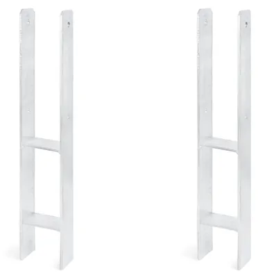 Zdjęcie produktu dla Alberts 2 x wsporniki słupków H, 91x600 mm, grubość materiału 6 mm, głębokość 60 mm, ocynkowane ogniowo