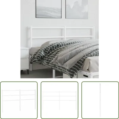 Immagine prodotto di The Living Store Testiera in metallo bianco 150 cm