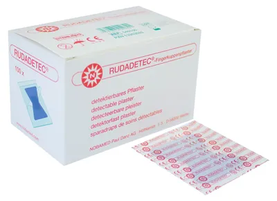 Produktbild von Noba Rudadetec Fingerkuppenpflaster, detektierbar, blau, 100 Stück