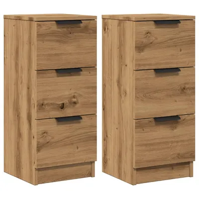 Image de vidaXL Sideboards 2 pcs. Chêne Artisan 30x30x70 cm Bois composite