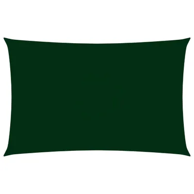 Image de Voile d'ombrage Oxford rectangulaire 3x6 m vert foncé