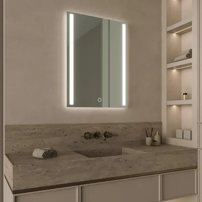 Zdjęcie produktu dla LOMAZOO lustro Phoenix 60 × 80 cm, prostokątne, LED