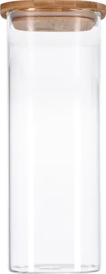Produktbild von TP Vorratsglas mit Bambusdeckel, Glas Behälter für Lebensmittel, luftdicht, spülmaschinenfest - eckig 2200ml