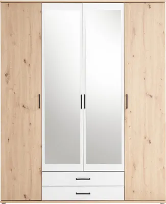 Produktbild von Kleiderschrank HARPER BELLAC BHT 159x197x54 cm braun Drehtürenschrank