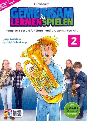 Produktbild von Gemeinsam lernen & spielen Band 2 (+Online Audio) für Bläserklasse (Blasorchester) Euphonium in C (Bassschlüssel)