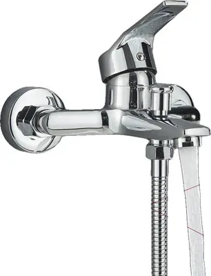 Produktbild von Duscharmatur Set, Wandmontage, modernes Design, Chrommischer