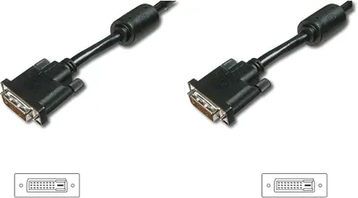 Produktbild von Assmann AK-320101-100-S DVI Videokabel für Videogerät, Notebook, Monitor, TV, Projektor - 10 m - ja - 1 x DVI-D Stecker Digital Video - 1 x DVI-D Stecker Digital Video - Vernickelt - Schwarz