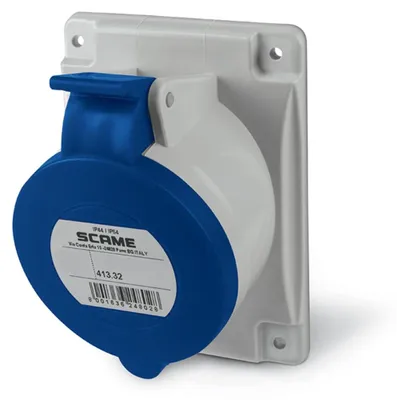 Zdjęcie produktu dla Gniazdo przemysłowe 2P+E 32A 230V IP54 OPTIMA SCAME