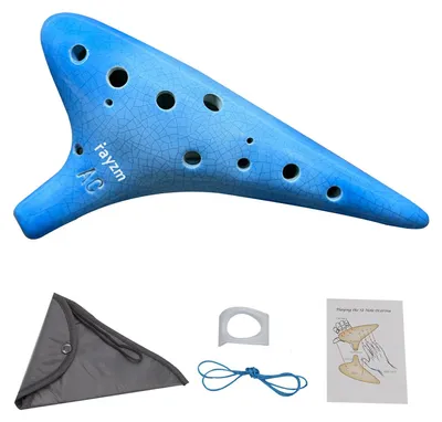 12-Loch Alto C Keramik-Ocarina, 13-Ton C-Dur, mit Tragetasche