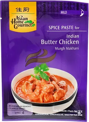 Produktbild von ASIAN HOME GOURMET Würzpaste für indisches Huhngericht mit Butter 50g | Butter Chicken | Murgh Makhani