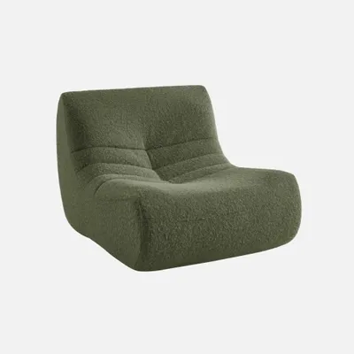 Produktbild von sweeek - Sessel mit Bezug im Alpaka-Look - Khaki