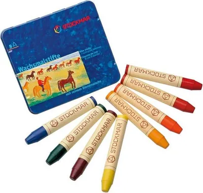 Obrázok produktu pre Stockmar pastelky z včelieho vosku Waldorf sortiment 8 farieb bez čiernej