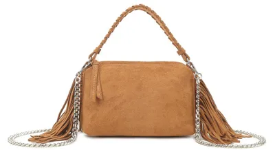 Immagine prodotto di Borsa a mano in ecopelle effetto scamosciata Lunelle - Donna - Marrone