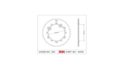 Obrázek produktu pro RK Kettenrad 520 50Z Stahl Silber