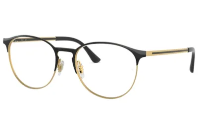 Produktbild von Ray-Ban RB6375, Erwachsener, Uni, Rund, Gold, Schwarz, Nicht-polarisierte Linse, Metall