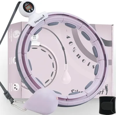 Obrázok produktu pre Smart obruč hula hop 16 uzlov, záťažová lopta a počítadlo, ružová, pre fitness