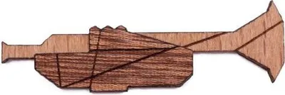 Obrázek produktu pro BeWooden Dřevěná brož Trumpet Brooch