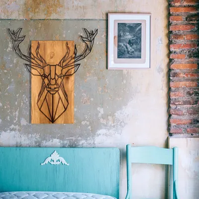 Produktbild von Wallity, Deer, Wanddeko, Schwarz, Metall, 61 x 66 cm