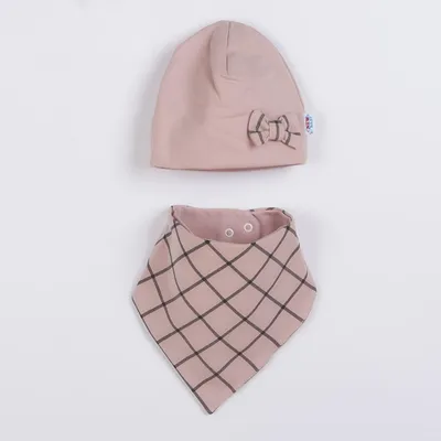 Produktbild von Babymütze mit Halstuch New Baby Missy rosa, Gr. 86 (12-18m)