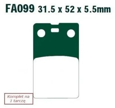 Produktbild von EBC Brakes SFA099 Bremsbeläge Satz Bremsklötze für MALAGUTI MOTORCYCLES CROSSER